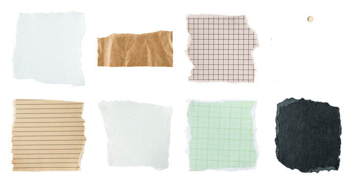 PNG Torn paper note collection on transparent background
