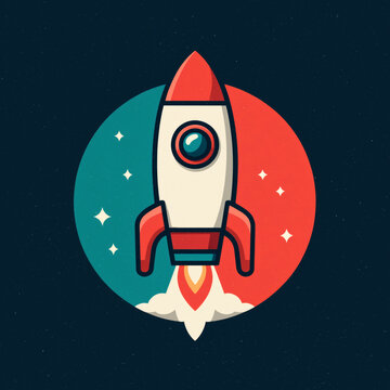 Dibujo infantil de un cohete