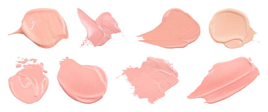 PNG Various pink makeup swatches displayed element set on transparent background