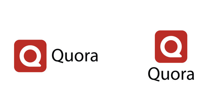 Quora app logo and text on transparent background, Editorial use only