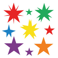 Obraz premium Colorful Starburst Shapes