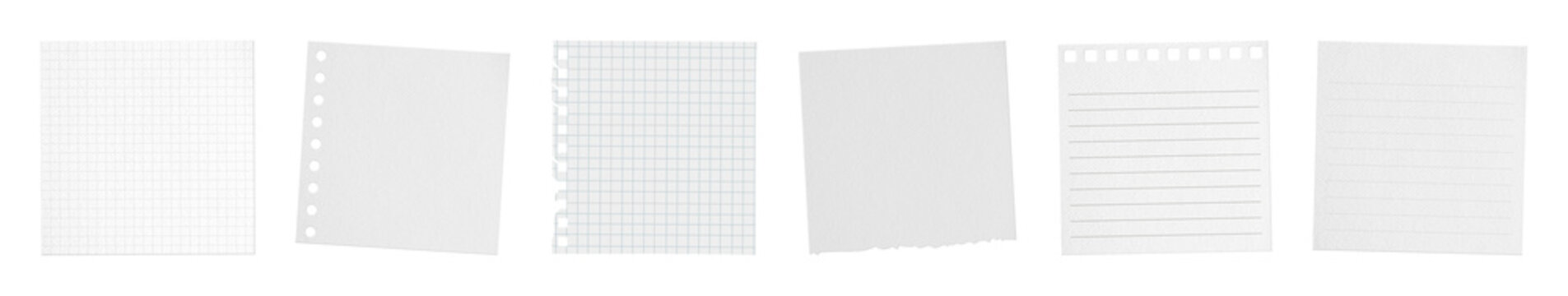 PNG Variety of blank paper sheets on transparent background