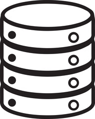 3D Database Storage Icon Isolated on White Minimalist Vector Illustration