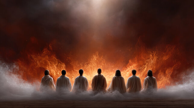 Disciples receiving power and inspiration from the Holy Spirit on the Day of Pentecost, experiencing divine intervention and spiritual awakening in a sacred gathering. Pentecost