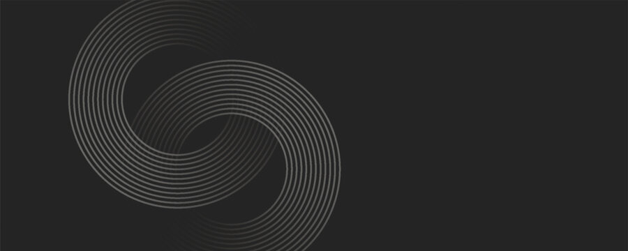 Abstract black and gold background with two circles. Suitable for banner, cover, poster, website, presentation, brochure, flyer, header