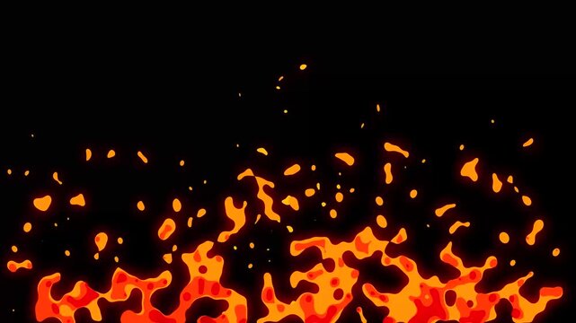 Cartoon Fire Flames Animation Abstract Background Graphic