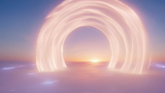 Vibrant sunset with soft colors creating an atmospheric background