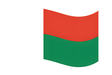 Fototapeta premium Madagascar flag waving proudly, a symbol of national pride and cultural heritage in vibrant colors