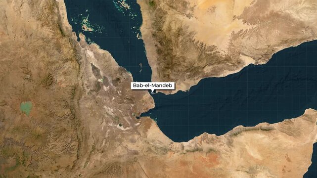Bab el-Mandeb Strait Map Animation