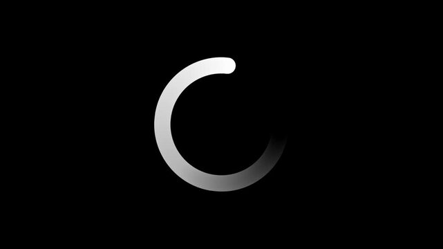 Circular loading animated video.  alpha layer transparent buffering video. 