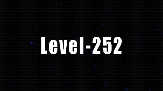 Ultimate Level 252 Gaming Achievement Unlock Featuring A High Tech Digital Matrix Background With Glowing Green Particles For Streamers
