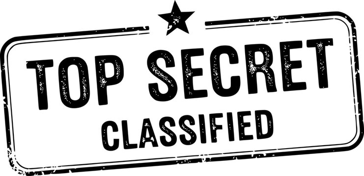 Top secret classified stamp. Red grunge icon stamp illustration vector