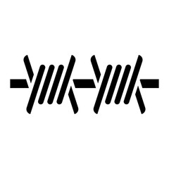 Obraz premium Barbed Wire Icon: Security and Protection Concept