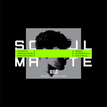 soulmate slogan simple vintag...