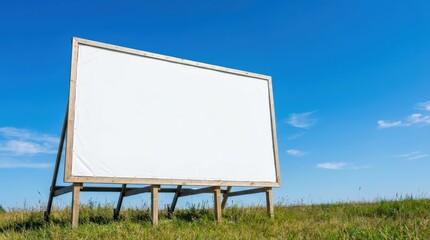 Fototapeta premium Blank Billboard in Green Field.