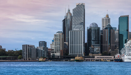 Obraz premium Sydney city and harbor landscape in Australia.