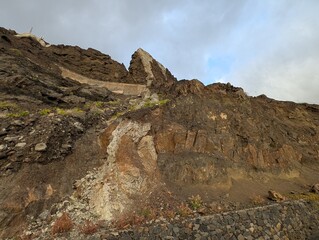 Fototapeta premium Mountain Formations along a Road in Alojera, La Gomera