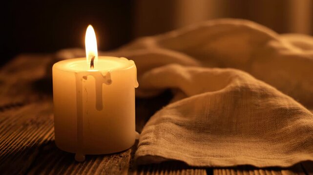 Soft glowing candlelight creating a warm relaxing atmosphere