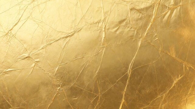 Seamless Tileable PBR Gold Foil Texture with Subtle Natural Imperfections