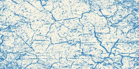 Fototapeta premium Grunge grainy blue brush stroke with spray texture. Hand drawn distress damaged vintage banner with zigzag bold line. Rough thick brush stroke texture. Spray paint effect vector background.
