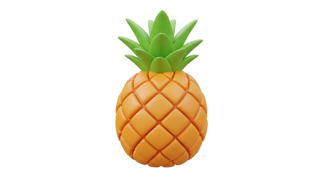 pineapple on white background