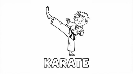 空手のイラストデザイン1 - 1