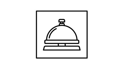 Obraz premium Hotel Reception Bell Icon, Service, Hospitality, Front Desk, Customer Service, Concierge