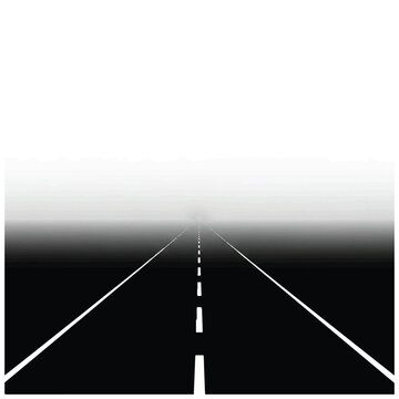 Straight Highway Road with White Markings 2.