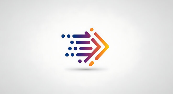 A colorful abstract arrow graphic design.