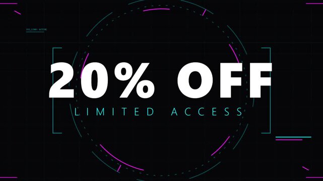 20 percent off limited access.