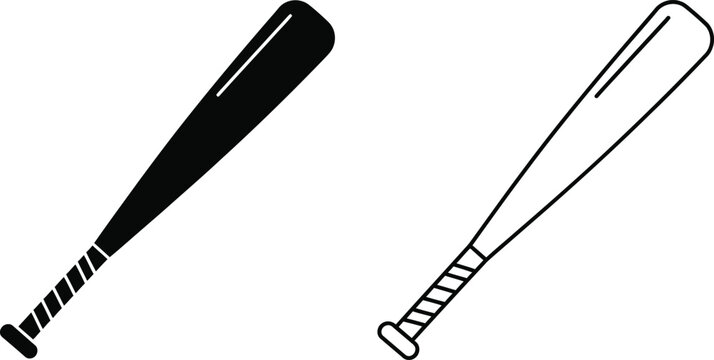 Baseball Bat Icon Set Vector Illustration Vector