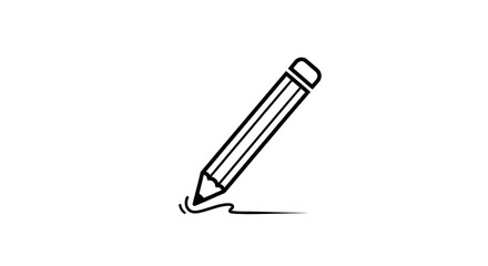 Fototapeta premium Pencil Drawing Line Art Icon