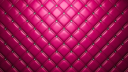 Fototapeta premium Luxury pink quilted leather texture pattern elegant fashion background
