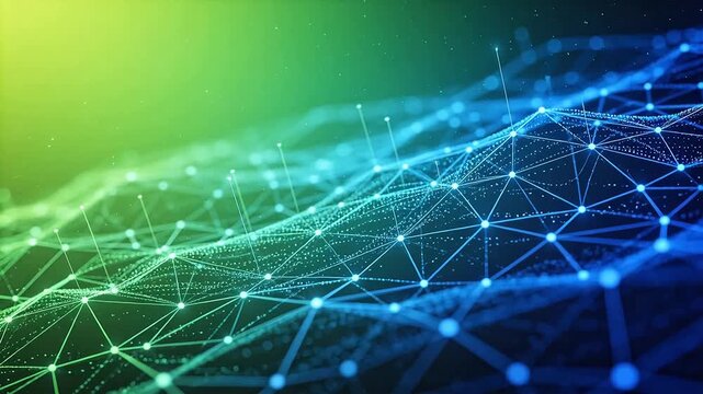 Abstract network pattern with glowing nodes