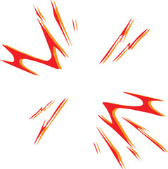 Colorful Comic Style Action Burst and Radial Speed Lines Vector Illustration © Nethmi