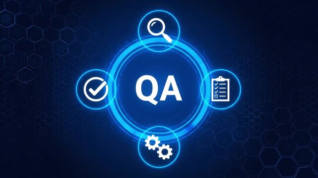 Question & Answer bubble chat form lines, triangles and particle style design.  4k video