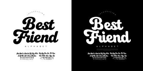 Retro script font for nostalgic branding and creative typography projects with vintage aesthetic appeal © happy