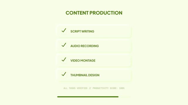 Content Production Services Scripting, Audio Recording, Video Editing, and Thumbnail Creation