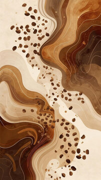 Abstract Coffee Art