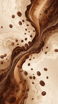Abstract Coffee Art
