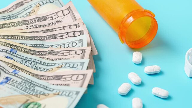 Expensive Prescription Drugs, Healthcare Costs, Medical Debt Insurance Concept