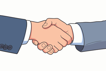 Two hands shaking in agreement during a business meeting in an office setting