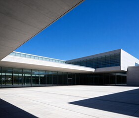 Obraz premium Modern Minimalist Architectural Structure with Glass