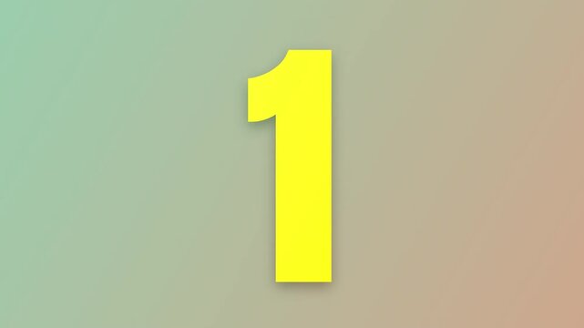 A colorful countdown timer with yellow numbers over a soft gradient background