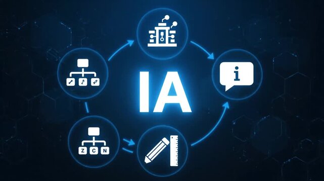 IA acronym. Information Architecture, structural design of information environments. 4k video