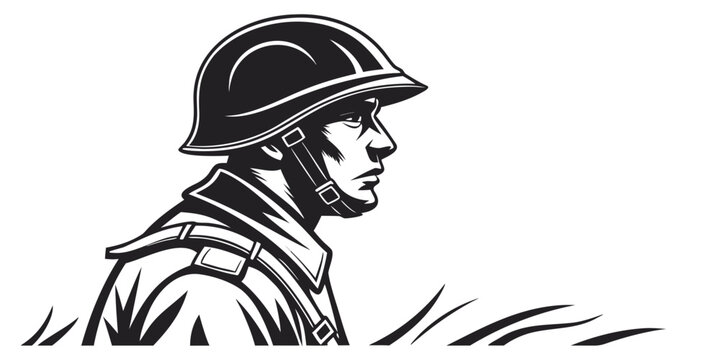 a man wearing a hard hat and vest Vector