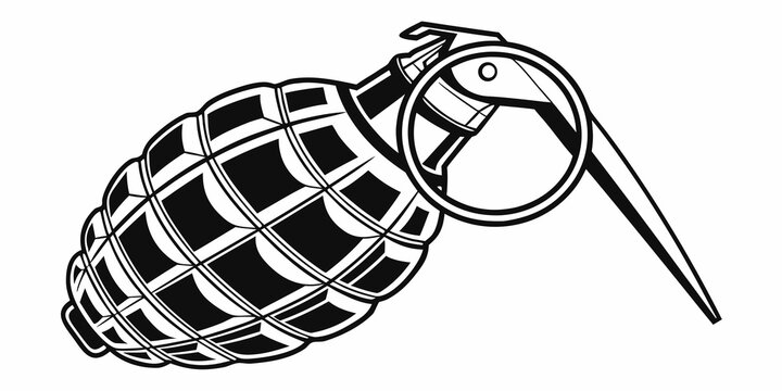 a hand grenade with a pin pulled out Vector