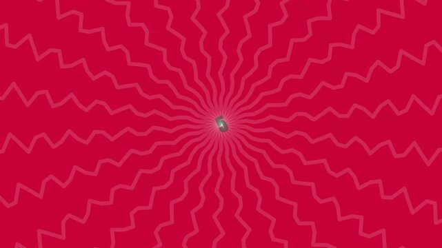 Animated 10 to 1 colorful countdown timer with 3D green numbers on a vibrant red background