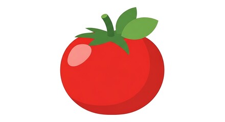 Fresh red tomato illustration.