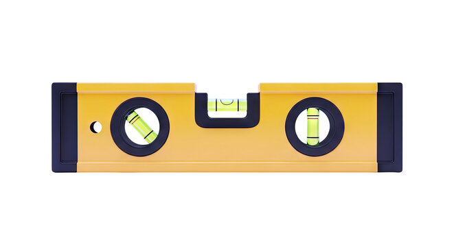 Yellow Spirit Level with Black Accents